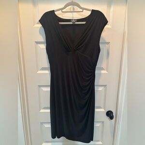 American Living Black Draped Midi Dress